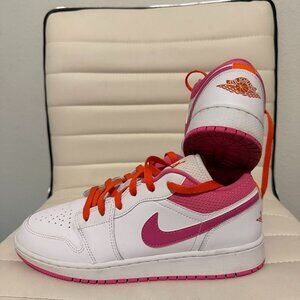 Jordan Kids Air Jordan 1 Low "Pinksicle" Sneakers – Size 7Y – White/Pink